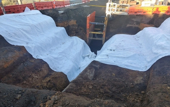 Ford Geelong Excavation Site - Underground Water Pipe Installation
